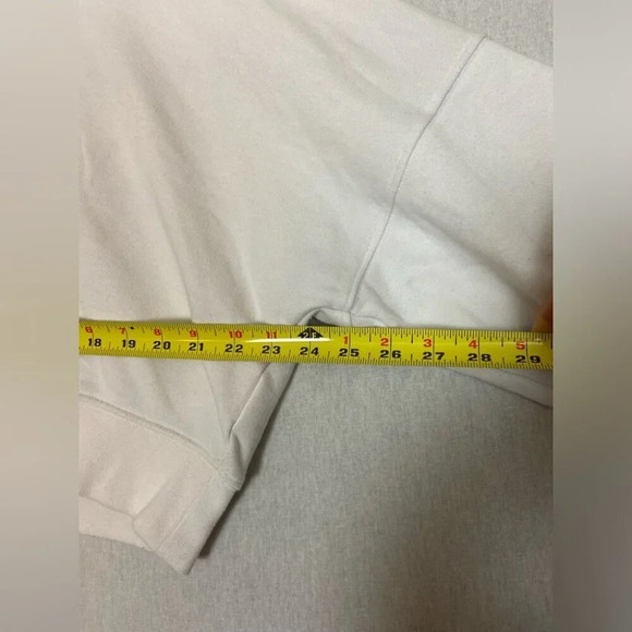 Adidas white cropped sweatshirt hoodie Sz M - Picture 15 of 16